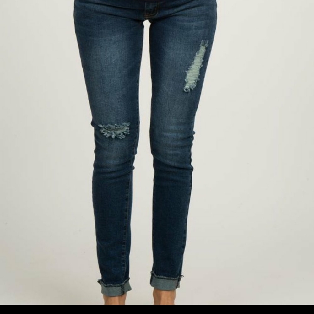 NWOT Pinkblush Distressed Maternity Jeans